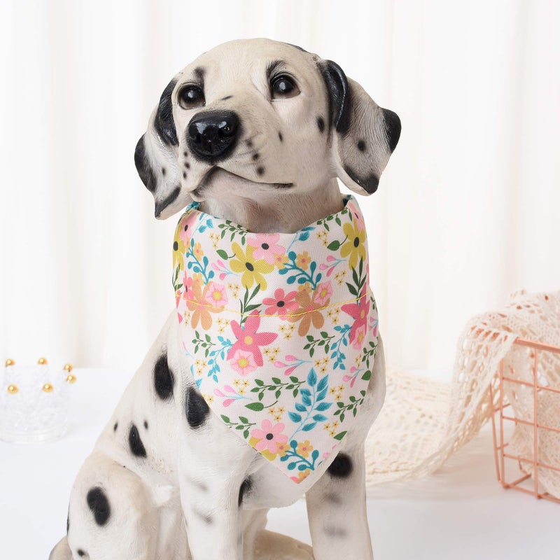 Mile High Life | Cute Bandana Collar | Soft Poly Cotton Fabric Collars for Medium Dogs | Flower & Fruit Pattern (Wild Flowers, Bandana-M) - Image 2